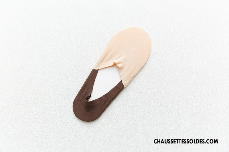 Chaussettes Mi Hautes Homme Coton Bio Mode Chaussette Courte Invisible Été Chaussette Basse Coupée Marron / Brun Clair