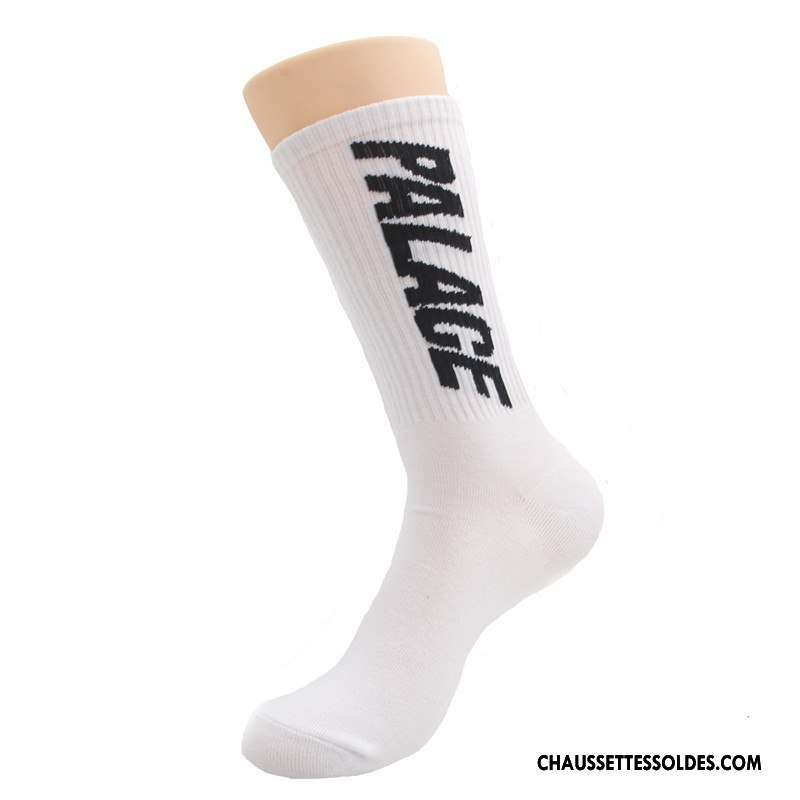 Chaussettes Mi Hautes Homme Coton Bio Mode Danse De Rue Femme Longue Hip Hop Noir
