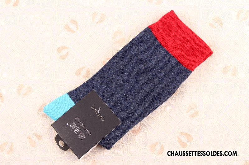 Chaussettes Mi Hautes Homme Coton Bio Modèle Points Milieu Petit Anti-odeur Pure Blanc