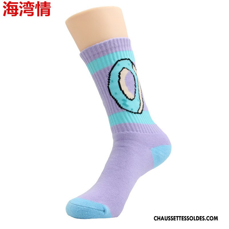 Chaussettes Mi Hautes Homme Coton Bio Populaire Europe Lovers Marque De Tendance Mouvement Gris