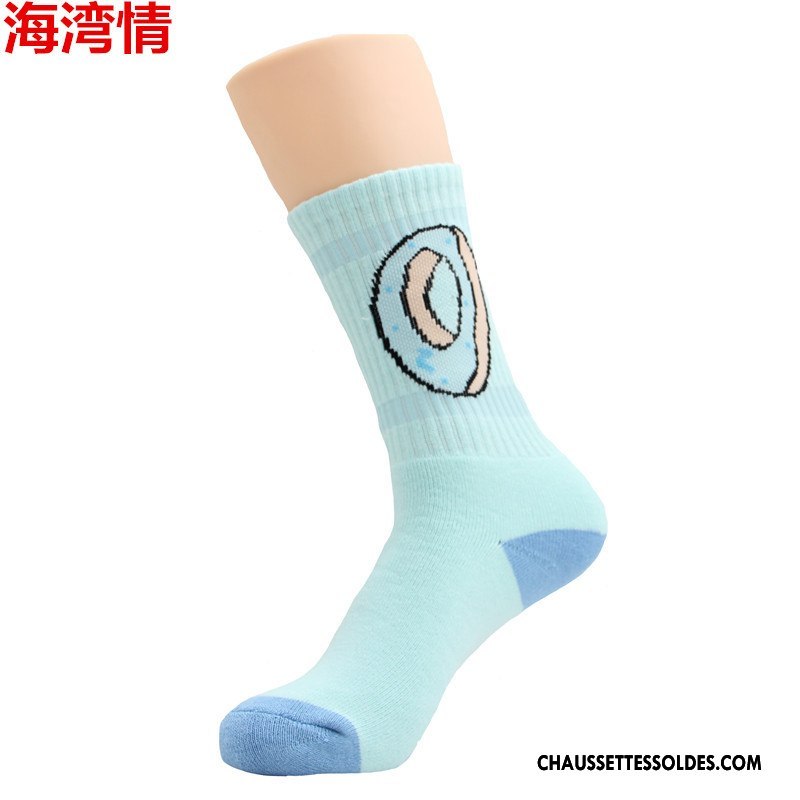 Chaussettes Mi Hautes Homme Coton Bio Populaire Europe Lovers Marque De Tendance Mouvement Gris