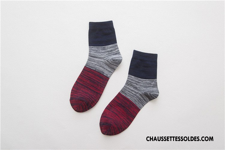 Chaussettes Mi Hautes Homme Coton Bio Style Chaud Chaussette Courte Milieu Le Nouveau Coloré