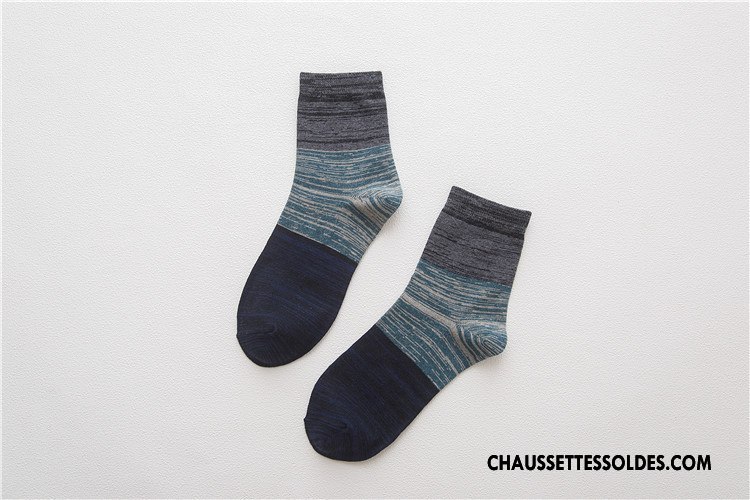 Chaussettes Mi Hautes Homme Coton Bio Style Chaud Chaussette Courte Milieu Le Nouveau Coloré