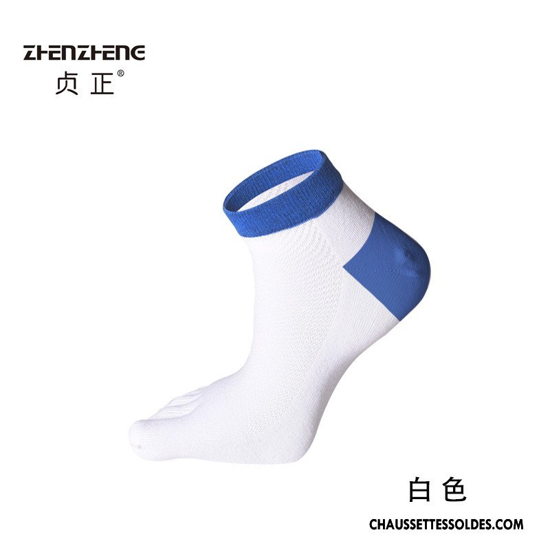 Chaussettes Mi Hautes Homme Courte Respirant Chaussettes En Coton Toutes Les Saisons Milieu Engrener Couleurs Mixtes Bleu