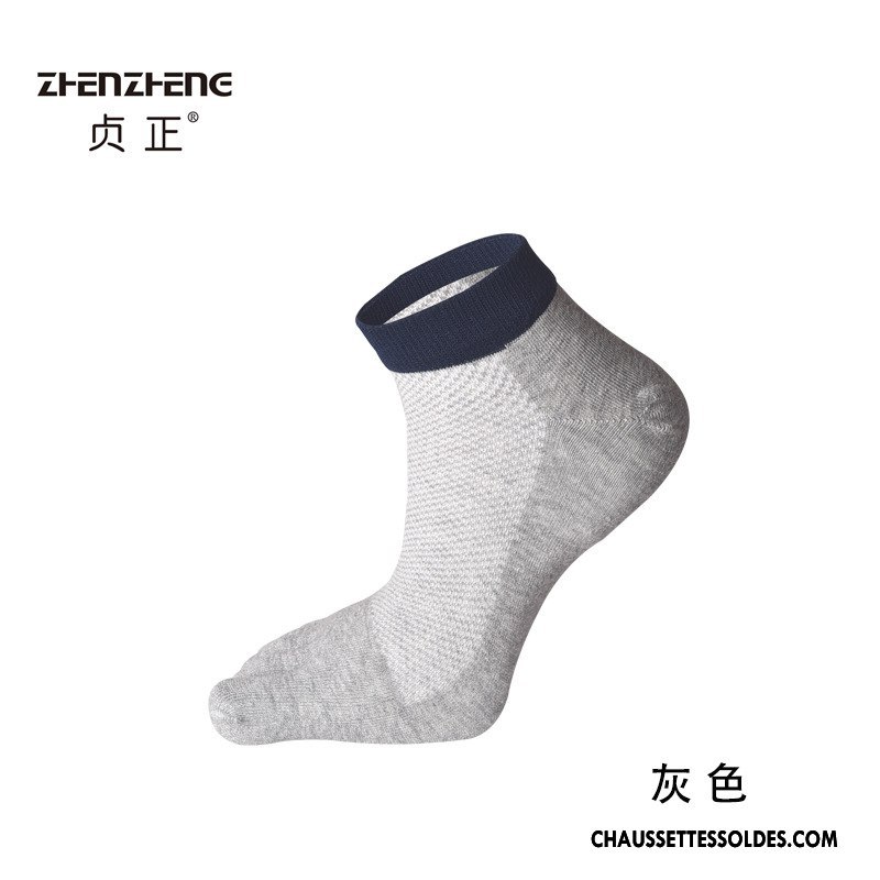Chaussettes Mi Hautes Homme Courte Respirant Chaussettes En Coton Toutes Les Saisons Milieu Engrener Couleurs Mixtes Bleu
