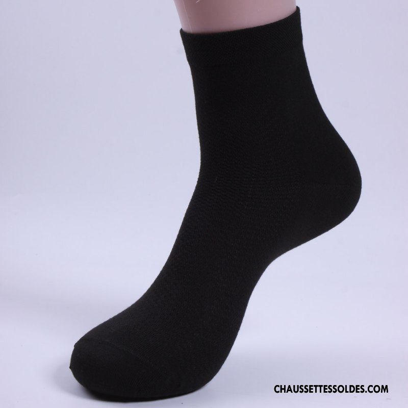 Chaussettes Mi Hautes Homme Creux Guipure Été Casual Milieu 100% Coton Mouvement Blanc