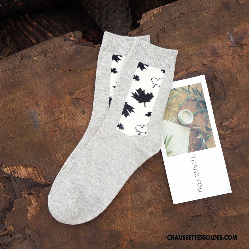 Chaussettes Mi Hautes Homme De Travail Créatif Le Nouveau Casual Hiver Milieu Bleu