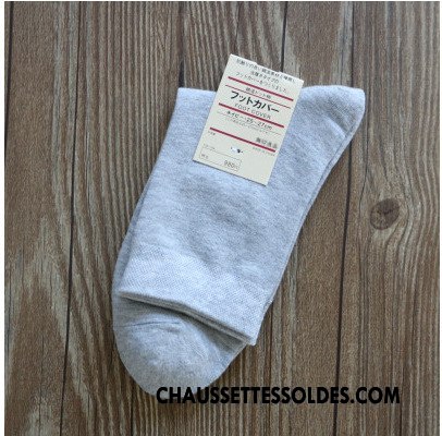Chaussettes Mi Hautes Homme De Travail Haute Qualité Pure Gris