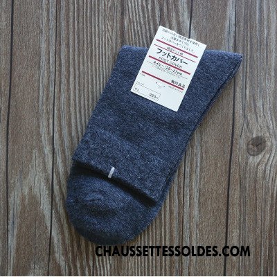 Chaussettes Mi Hautes Homme De Travail Haute Qualité Pure Gris