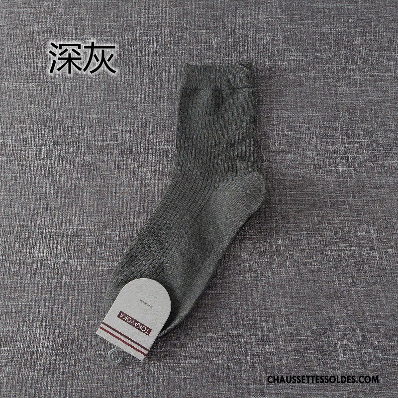 Chaussettes Mi Hautes Homme De Travail Matelassé Coton Bio Haute Qualité Milieu Livraison Gratuite Pure Bleu
