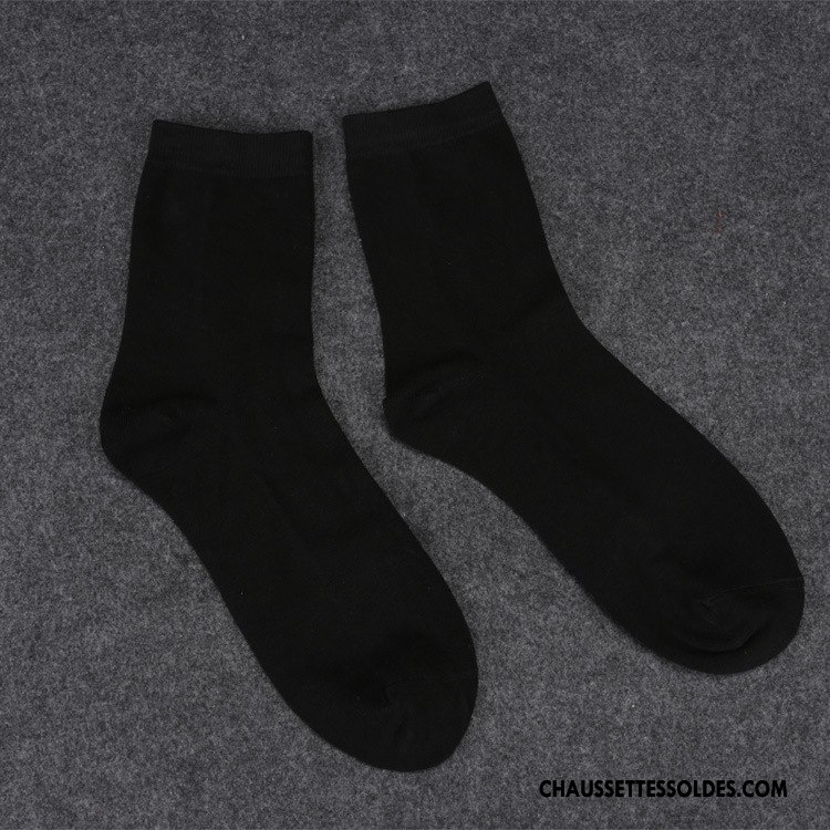 Chaussettes Mi Hautes Homme De Travail Milieu Livraison Gratuite Coton Bio Noir
