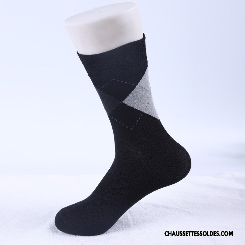 Chaussettes Mi Hautes Homme De Travail Racé Absorber La Sueur Respirant Fibre Bambou Gris