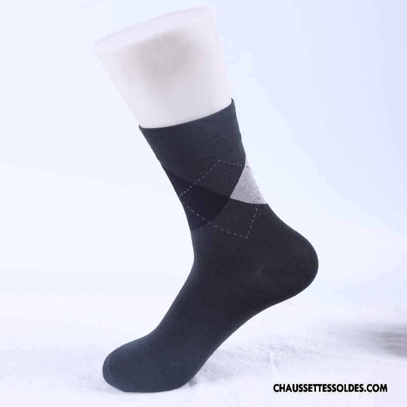 Chaussettes Mi Hautes Homme De Travail Racé Absorber La Sueur Respirant Fibre Bambou Gris