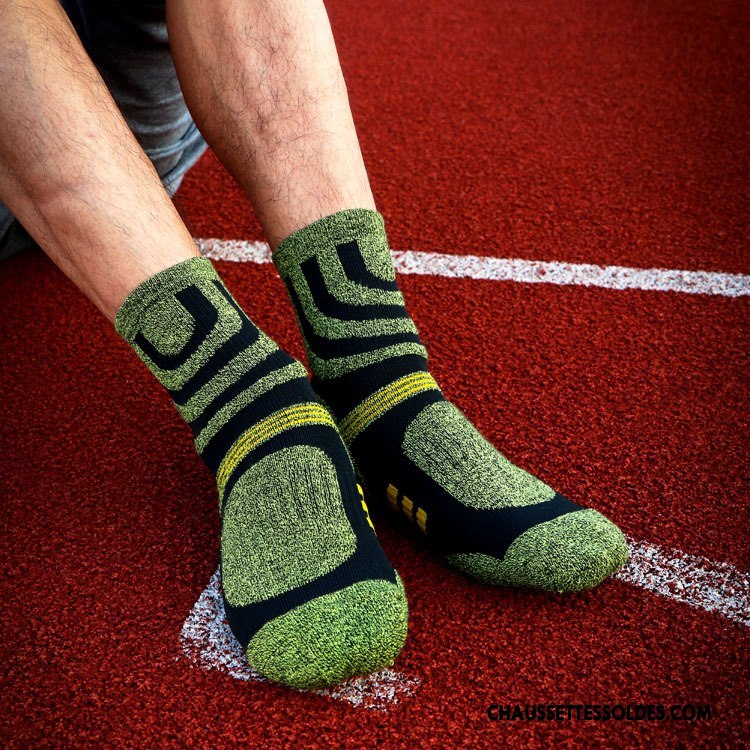Chaussettes Mi Hautes Homme Escalade Le Nouveau Milieu L'automne Hiver Mouvement Vert