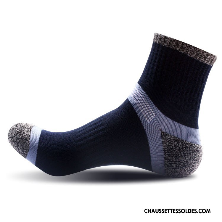 Chaussettes Mi Hautes Homme Escalade Mouvement L'automne Hiver Le Nouveau Milieu Bleu