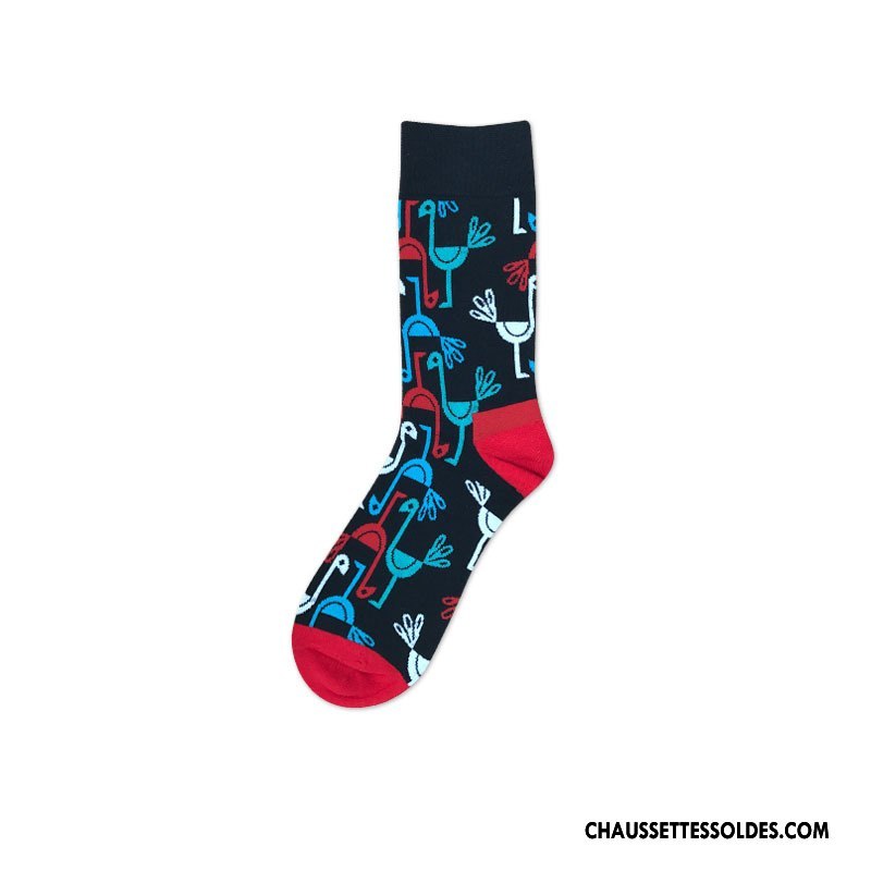 Chaussettes Mi Hautes Homme Europe Le Nouveau Mode Lovers Milieu Tendance Coloré