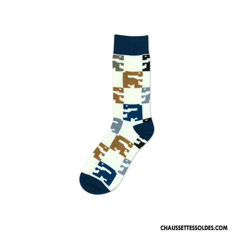 Chaussettes Mi Hautes Homme Europe Le Nouveau Mode Lovers Milieu Tendance Coloré