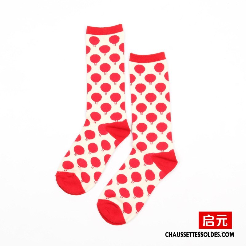 Chaussettes Mi Hautes Homme Femme Dessin Animé Créateur De Tendances 100% Coton Rue Lovers Bleu