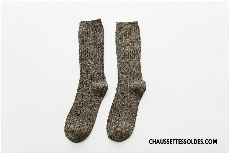 Chaussettes Mi Hautes Homme Femme Le Nouveau Milieu Lovers Hiver L'automne Bordeaux