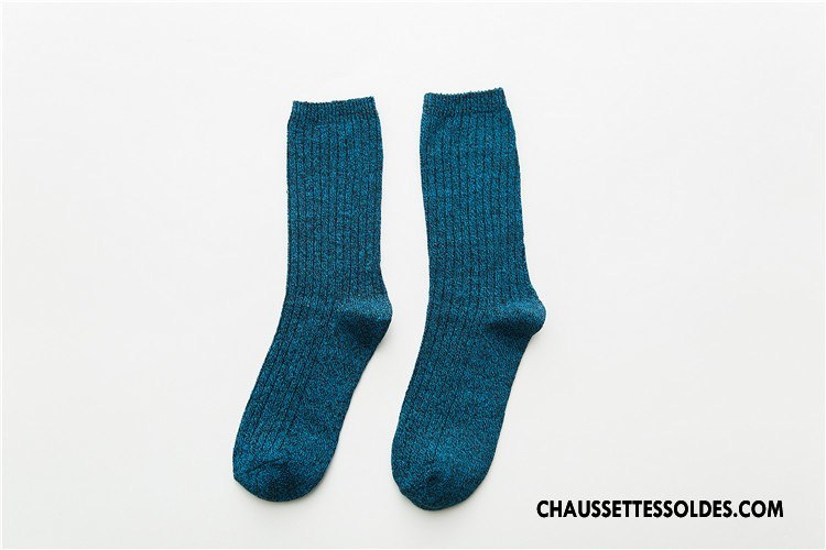 Chaussettes Mi Hautes Homme Femme Le Nouveau Milieu Lovers Hiver L'automne Bordeaux