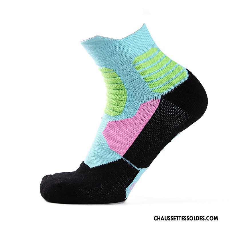 Chaussettes Mi Hautes Homme Femme Milieu Basket Séchage Rapide Respirant Métier Bleu Marin