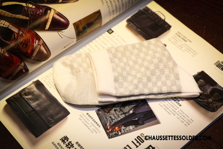 Chaussettes Mi Hautes Homme Gentilhomme Hiver De Travail Le Nouveau Milieu L'automne Bordeaux