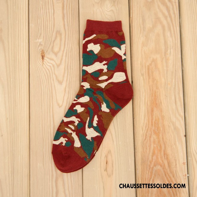 Chaussettes Mi Hautes Homme Gentilhomme Matelassé Hiver L'automne Le Nouveau Milieu Vert