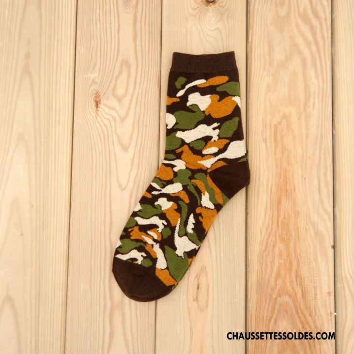Chaussettes Mi Hautes Homme Gentilhomme Matelassé Hiver L'automne Le Nouveau Milieu Vert