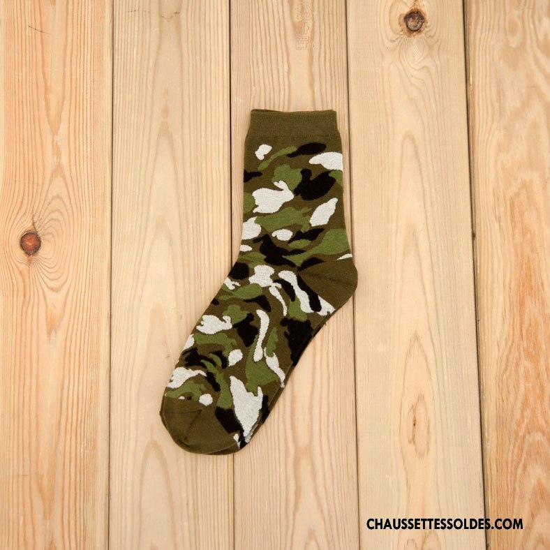 Chaussettes Mi Hautes Homme Gentilhomme Matelassé Hiver L'automne Le Nouveau Milieu Vert