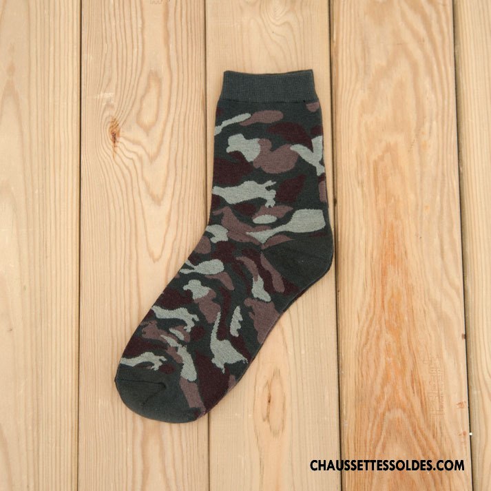 Chaussettes Mi Hautes Homme Gentilhomme Matelassé Hiver L'automne Le Nouveau Milieu Vert