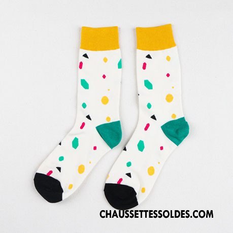 Chaussettes Mi Hautes Homme Gentilhomme Milieu Art Tendance Matelassé Coloré