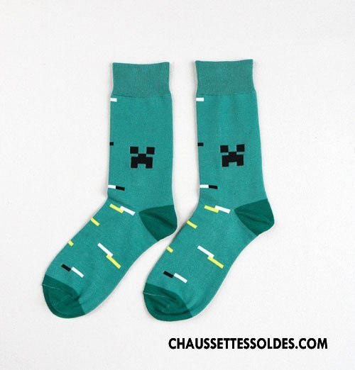 Chaussettes Mi Hautes Homme Gentilhomme Milieu Art Tendance Matelassé Coloré