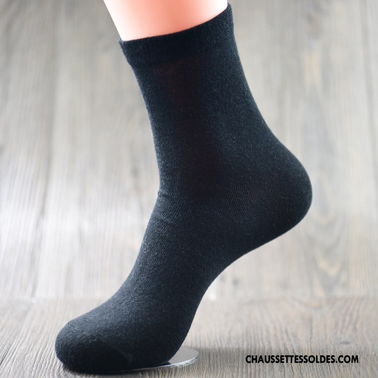 Chaussettes Mi Hautes Homme Gros L'automne Matelassé De Travail Milieu Le Nouveau Pure Gris
