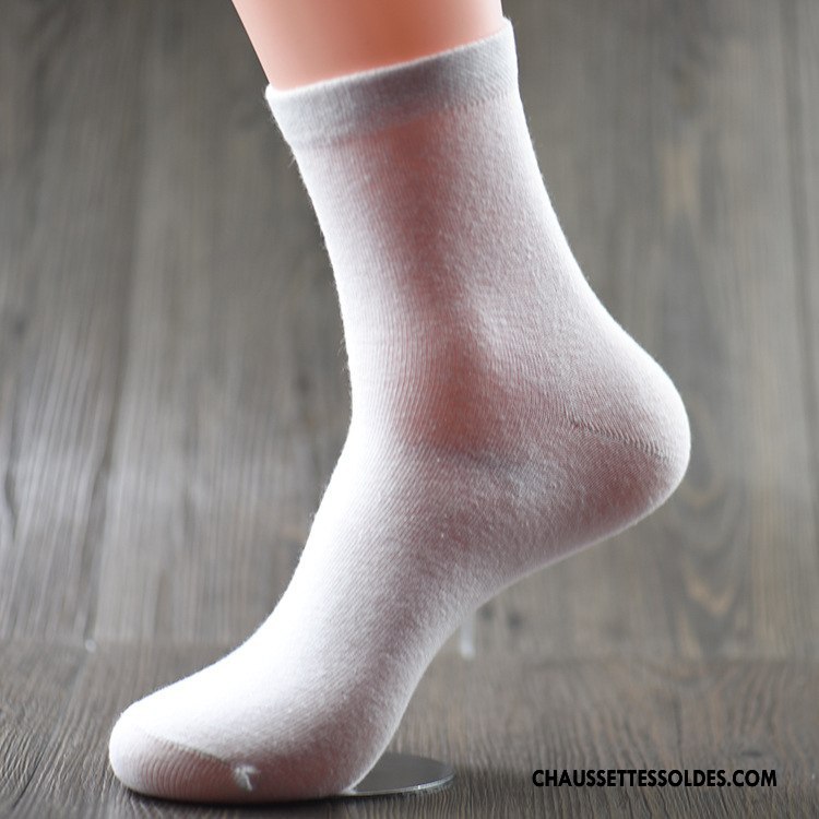 Chaussettes Mi Hautes Homme Gros L'automne Matelassé De Travail Milieu Le Nouveau Pure Gris