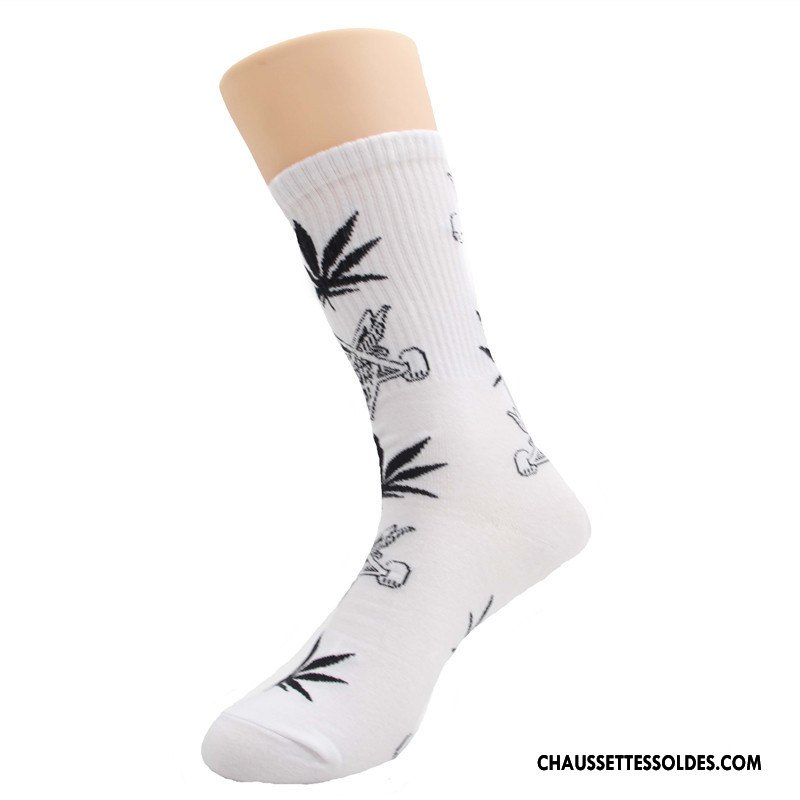 Chaussettes Mi Hautes Homme Général Marque De Tendance Femme Longue Coton Bio Pentacle Noir