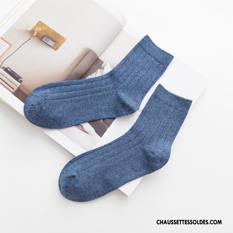 Chaussettes Mi Hautes Homme Hiver L'automne Milieu Tous Les Assortis Nouvelles Arrivées 100% Coton Pure Gris