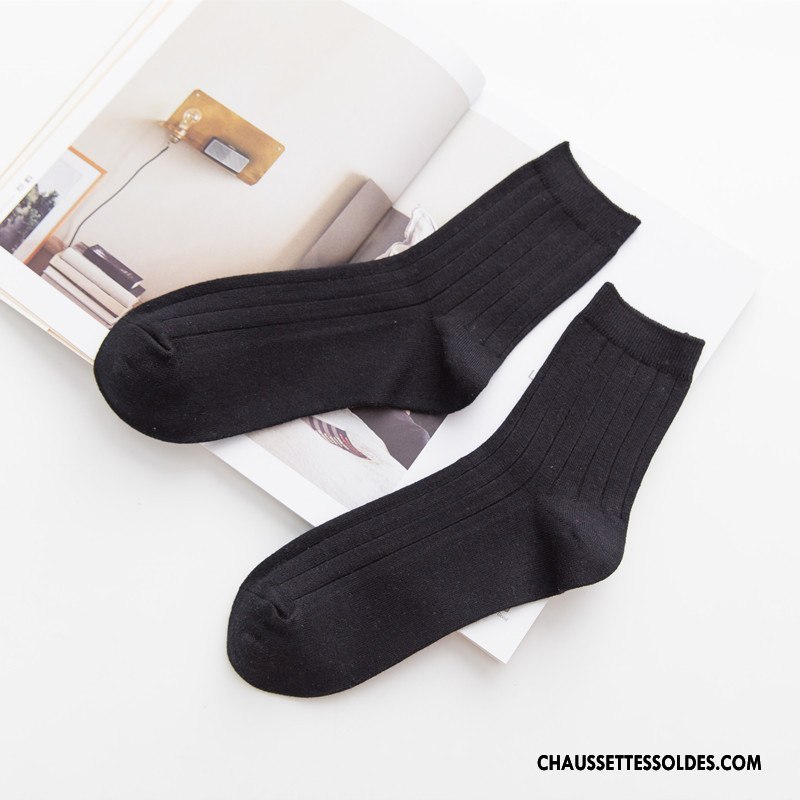 Chaussettes Mi Hautes Homme Hiver L'automne Milieu Tous Les Assortis Nouvelles Arrivées 100% Coton Pure Gris