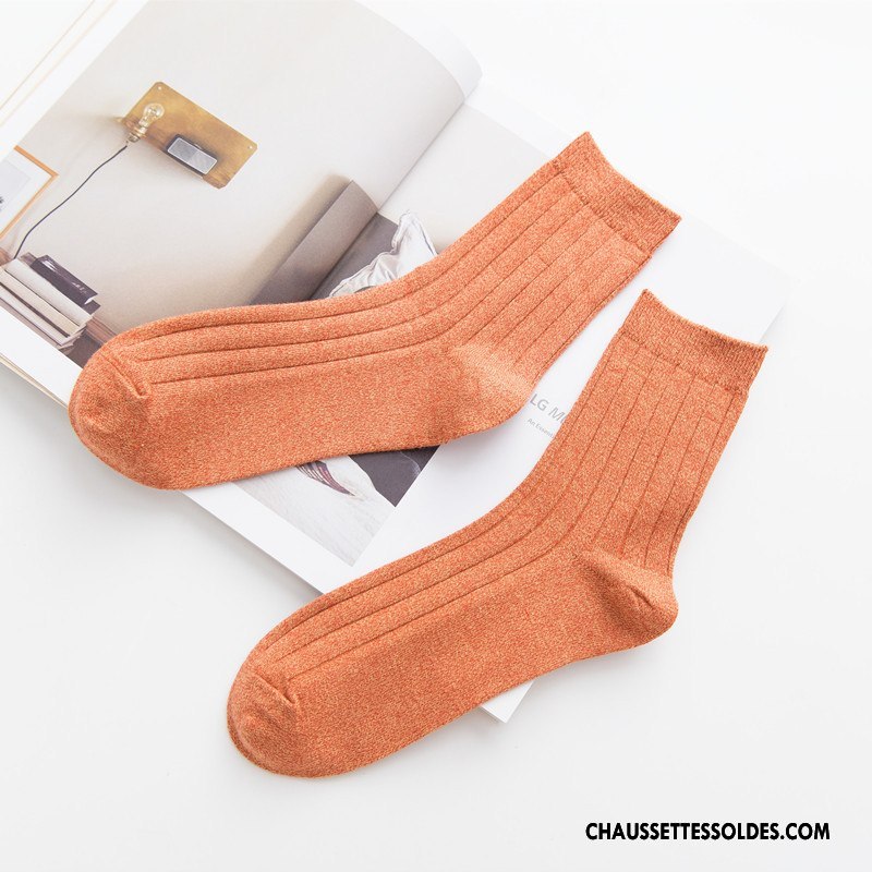 Chaussettes Mi Hautes Homme Hiver L'automne Milieu Tous Les Assortis Nouvelles Arrivées 100% Coton Pure Gris
