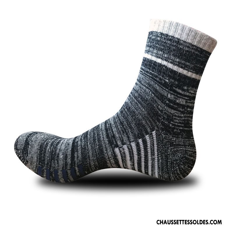 Chaussettes Mi Hautes Homme Hiver Le Nouveau Escalade L'automne Mouvement Renforcé Gris