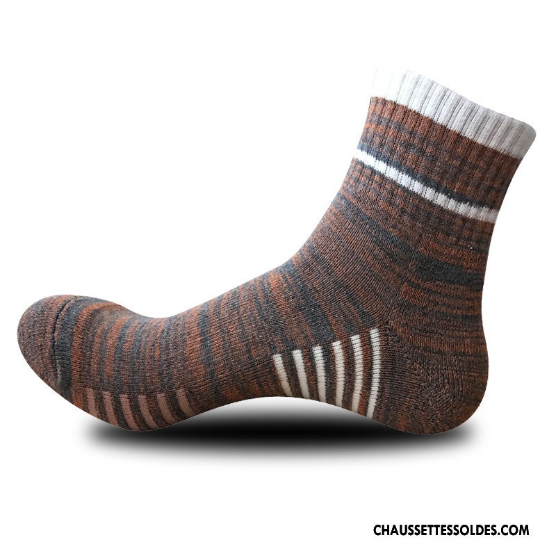 Chaussettes Mi Hautes Homme Hiver Le Nouveau Escalade L'automne Mouvement Renforcé Gris