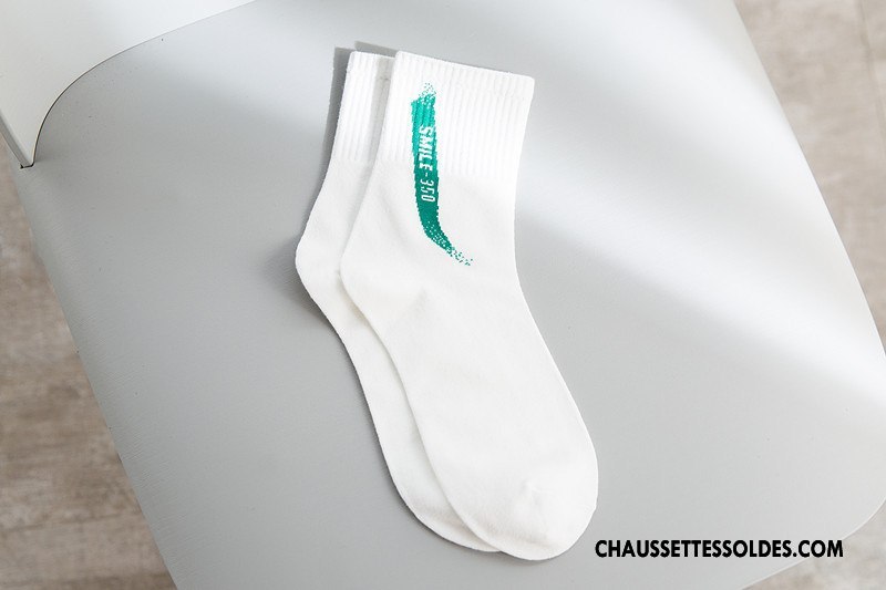 Chaussettes Mi Hautes Homme Hiver Mouvement Nouveau Chaussettes En Coton Absorber La Sueur L'automne Noir