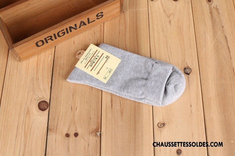 Chaussettes Mi Hautes Homme Imprimé Printemps L'automne Milieu Chaussettes En Coton Coton Bio Pure Blanc Noir