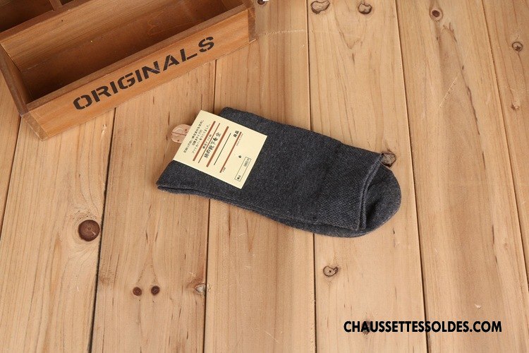 Chaussettes Mi Hautes Homme Imprimé Printemps L'automne Milieu Chaussettes En Coton Coton Bio Pure Blanc Noir