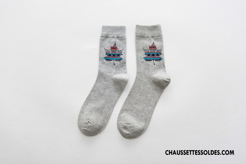 Chaussettes Mi Hautes Homme Kaki Absorber La Sueur Gros Milieu Nouvelles Arrivées Casual