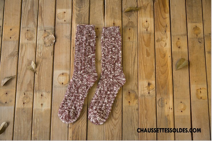 Chaussettes Mi Hautes Homme L'automne Casual Lovers Femme Nouvelles Arrivées Style National Marron / Brun