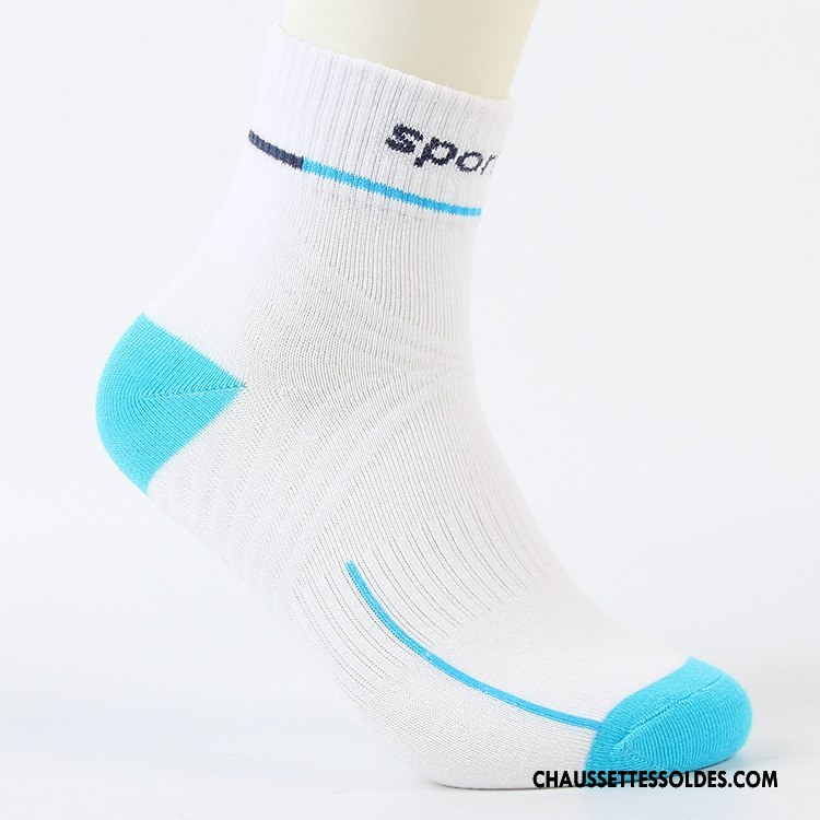 Chaussettes Mi Hautes Homme L'automne Chaussettes En Coton Hairball Mouvement Milieu Métier Blanc