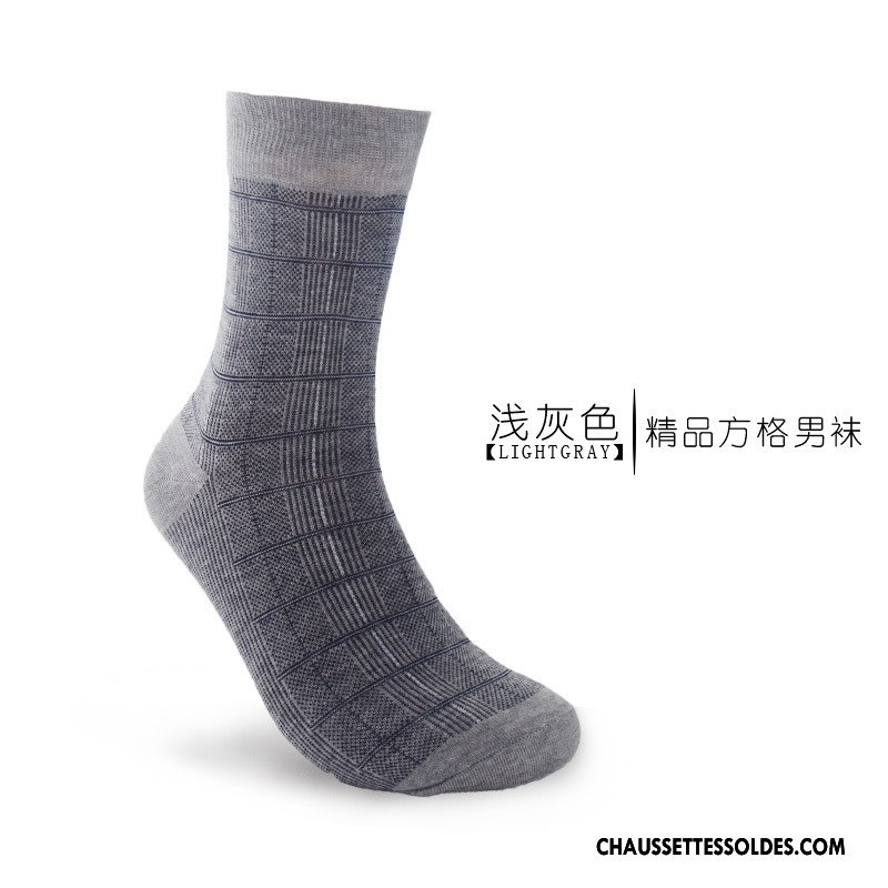 Chaussettes Mi Hautes Homme L'automne Hiver Chaussettes En Coton Coton Bio 100% Coton Milieu Marron Pure