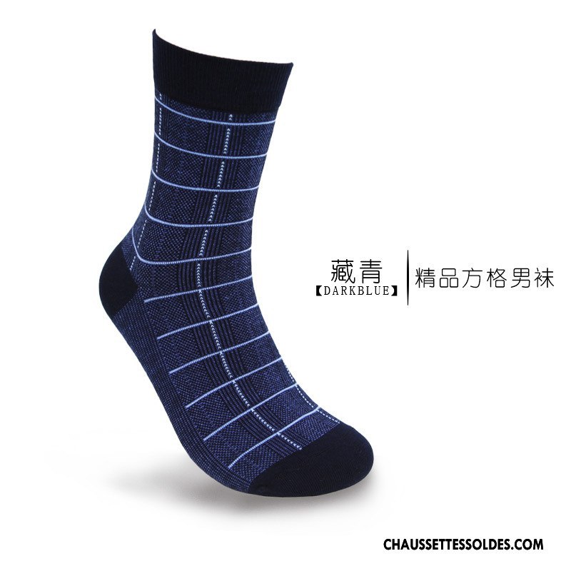 Chaussettes Mi Hautes Homme L'automne Hiver Chaussettes En Coton Coton Bio 100% Coton Milieu Marron Pure