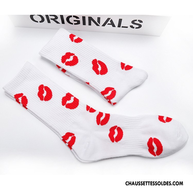 Chaussettes Mi Hautes Homme L'automne Lovers Chaussettes En Coton Milieu Hiver Le Nouveau Noir Rouge