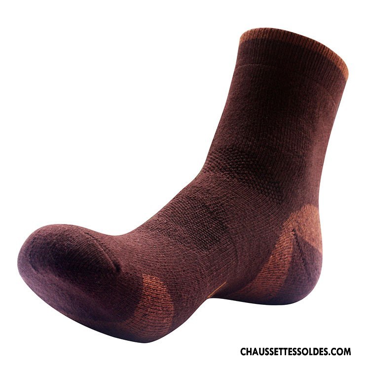 Chaussettes Mi Hautes Homme L'automne Mouvement Hiver Milieu Renforcé De Plein Air Marron / Brun